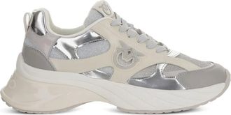 Pinko Ariel sneakers met spiegelende afwerking - Grijs