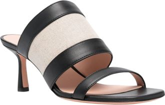 Bally Bianka 6303513 Ladies Two-Tone Black Leather Mules