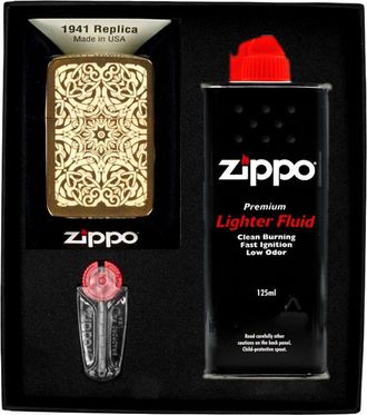 OEM Encendedor Zippo Dise&ntilde;o Ornamental Set De Regalo N.&deg; 1