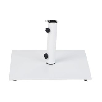 Maisons du monde Pie de sombrilla cuadrado de acero blanco, 25 kg