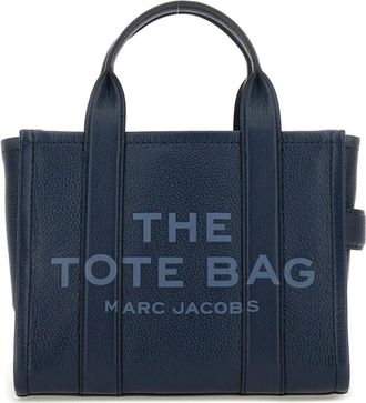 Marc Jacobs Leather Small Tote Bag - Dames - Shoppers - Blauw - ONE Size - Leer - Tassen