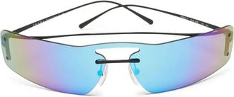 Prada Zonnebril met geometrisch montuur - Blauw