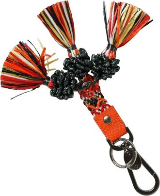 Dolce & Gabbana Portachiavi con Nappa in Rafia - - Accessories - Donna - Multicolore - ONE SIZE
