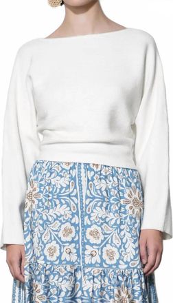 Greylin Valerie Open Back Sweater In Ivory