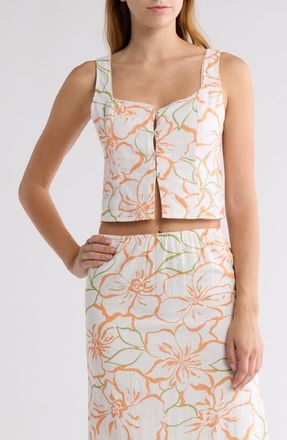 Billabong Feeling Free Print Tank in Salt Crystal at Nordstrom, Size Large