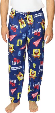 Nickelodeon mens Pajama Pants, Lounge Bottoms With Drawstring, Ultra-soft & Comfortable, Spongebob University, XL