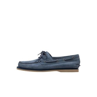 Timberland Klassieke Blauwe Su&egrave;de Bootschoen - Heren - Bootschoenen - Blauw - 43 EU - Su&egrave;de - Schoenen