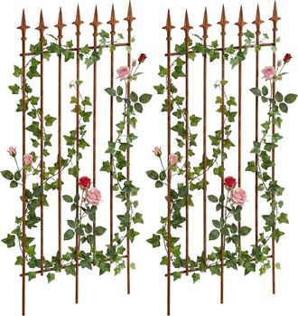 Clp Juego De 2 Celosias Elisa 100 X 50 Cm Marr&oacute;n Antiguo