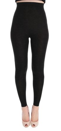 Dolce & Gabbana Gray Cashmere Stretch Womens Tights