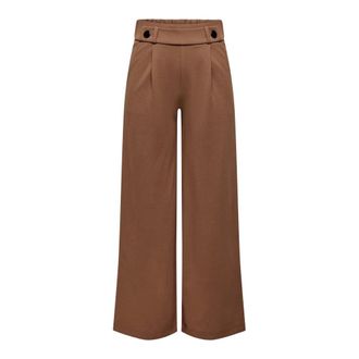 Jacqueline de Yong JACQUELINE de YONG, Wide Trousers, female, Brown, W34 L30, Brown Wide Leg Culottes Soft Breathable