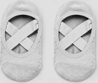 Alo | Womens Pivot Barre Socks in Athletic Heather Grey, Size: Small/Medium