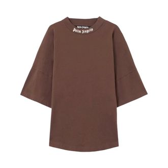 Palm Angels T-Shirts, male, Brown, Size: M Pmaa10Bs26Jer0016003 T-shirt