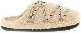 Moon Boot Teddy Slipper - Dames - Pantoffels - Beige - 36 EU - Polyester - Schoenen