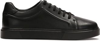 Kazar Schoenen, Heren, Zwart, 46 EU, Leer, Zwarte reli&euml;f sneakers