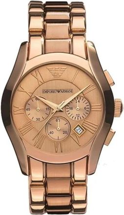 Emporio Armani Accessoires, Heren, Roze, ONE Size, Valente Ar 0365 Horloge
