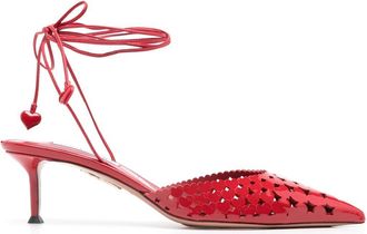 Aquazzura 50mm Amourose Pumps - Womens - Leather