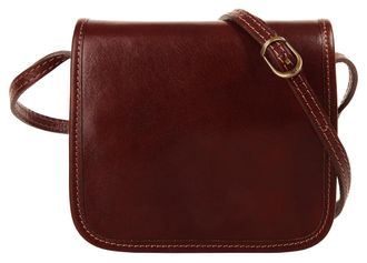 Pik&eacute; Umh&auml;ngetasche PIK&Eacute;, Damen, Gr. B/H/T: 16cm x 14cm x 4cm onesize, braun, Leder, leicht gl&auml;nzend, unifarben, Taschen Umh&auml;ngetasche, echt Leder, Made in 