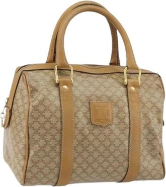 Celine Pre-owned Handbags, female, Beige, Size: ONE SIZE Pre-owned Vintage Canvas Handbag