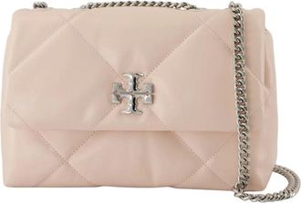 Tory Burch Tassen, Dames, Roze, ONE Size, Leer, Diamanten Omvormbare Leren Tas in Roze