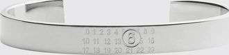 Maison Margiela Bracciale bangle in ottone cromato con logo numerico