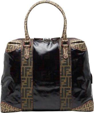 Fendi Brown Pvc Handbag Tote Bag (Pre-Owned)