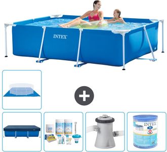 Intex Piscina Con Estructura Rectangular - 220x150x60 Cm - 7-piezas S30005