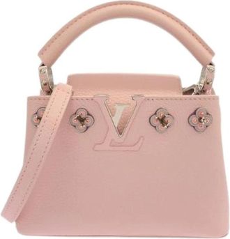 Louis Vuitton Pre-owned Borsa Capucines Mini in Pelle di Vitello Taurillon - - Pre-owned - Donna - Rosa - ONE SIZE