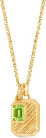 Dower & Hall Collana Peridot Octagon Humbug - Oro