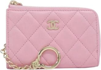 Chanel Pre-owned Wallets, female, Pink, Size: ONE SIZE Pre-owned Vintage Leather Wallet