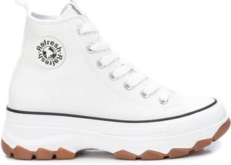Xti Refresh Collection Womens Canvas High Top Sneakers with Platform sole