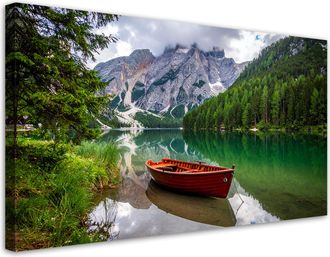 Feeby Impresi&oacute;n De Imagen, Lago Barca Monta&ntilde;as Paisaje, 120x60