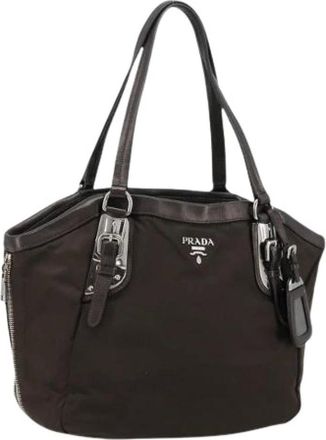 Prada Pre-owned Handbags, female, Brown, Size: ONE SIZE Pre-owned Vintage Tote Bag
