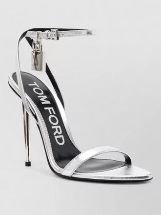 Tom Ford leather pumps ankle strap padlock detail