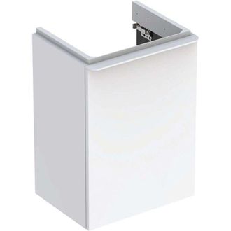 Keramag Mueble Bajo Geberit Smyle Square Para Lavabo, Con Una Puerta: Ancho 44,2cm, Alto 61,7cm, Fondo 35,6cm, Arena Gris / Lacado De Alto Brillo, Arena Gris 
