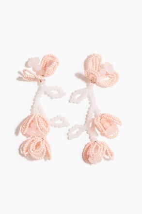 H&M Blumenohrringe mit Perlen - Hellrosa