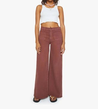 Mother Womens Patch Pocket Undercover Sneak Pant In Friar Brown