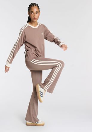 adidas Leggings ADIDAS ORIGINALS FLARED LEGGINGS, Damen, Gr. XL, N-Gr, braun (trace braun, normal, gr.), Obermaterial: 79% Polyester, 21% Elasthan, Hosen Leg