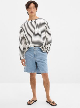 Le 31 Mens Soft denim Bermuda Shorts Inseam: 7