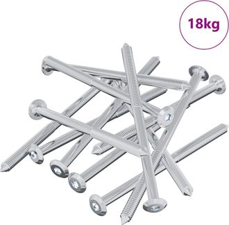 vidaXL Tornillo 1000 Uds. Plateado M6 X 100 Mm Acero Vidaxl