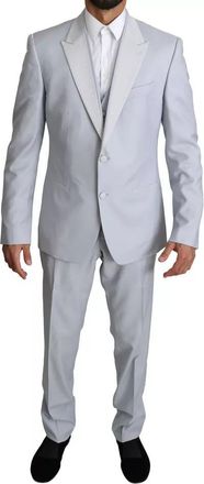 Dolce & Gabbana Light Blue SICILIA Wool 3 Piece Mens Suit