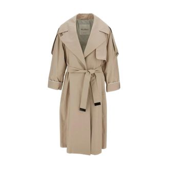 Max Mara Belted Coats, female, Beige, Size: M Natural Trench