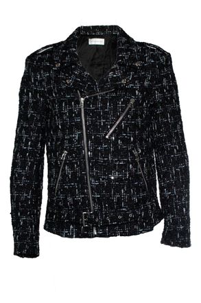 Faith Connexion Black tweed biker jacket