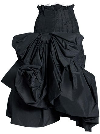 Maison Margiela bow-detail ruffled skirt - Black