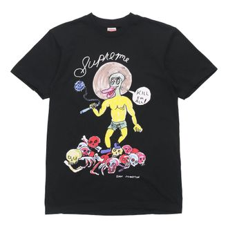 SUPREME x Daniel Johnston Kill Em All T-Shirt SS20 Week 12 Black Light Green SUP-SS20-634