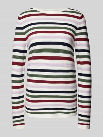 Tom Tailor Regular Fit Strickpullover aus reiner Baumwolle mit gerollten Abschl&uuml;ssen in Gruen, Gr&ouml;&szlig;e XS