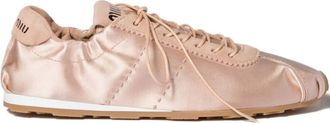 Miu Miu Plume satin sneakers - Pink