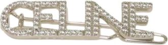 Celine Pre-owned Crystal Monochrome Barrette - Dames - Vintage Accessoires - Grijs - ONE Size - Vintage