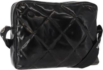 Chanel Pre-owned Cross Body Bags, female, Black, Size: ONE SIZE Pre-owned Coated Canvas Cross Body Bag