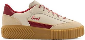 Sorel Ona Ave T-Toe Platform Sneaker in Chalk/red Dahlia at Nordstrom, Size 10.5