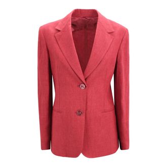 Max Mara Blazers, female, Red, Size: XS Batavia Linen Blazer